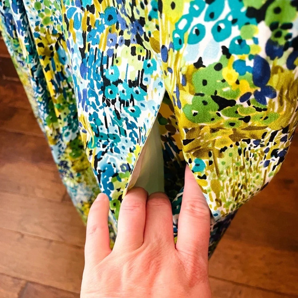 Nine West women’s plus sleeveless dress pockets wedding guest SZ 20W blue green - Picture 7 of 11